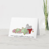 Kerstmuis de koekjesdief feestdagen kaart (Achterkant)