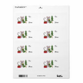 kerstmuis etiket (Full Sheet)