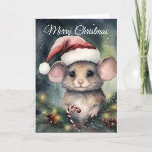 Kerstmuis Feestdagen Kaart