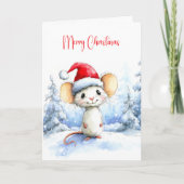 Kerstmuis Feestdagen Kaart (Voorkant)