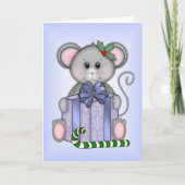 kerstmuis feestdagen kaart (Voorkant)