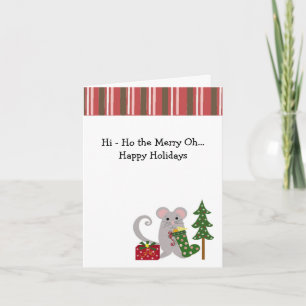 kerstmuis feestdagen kaart