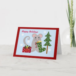Kerstmuis Feestdagen Kaart