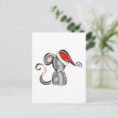 kerstmuis feestdagenkaart (Staand voorkant)