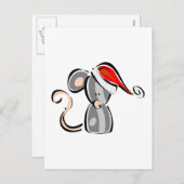 kerstmuis feestdagenkaart (Voorkant / Achterkant)