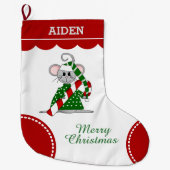 kerstmuis grote kerstsok (Voorkant)