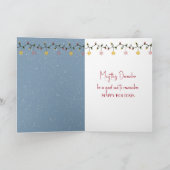 Kerstmuis in het raam met warme cacao kaart (Binnen)