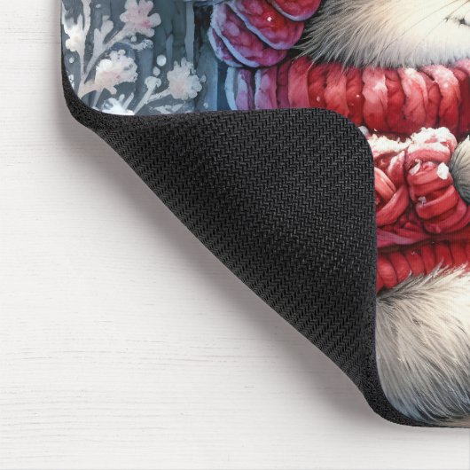 Kerstmuis in het raam muismat (Hoek)