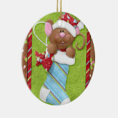Kerstmuis in Stocking Ornament (Rechts)