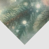 Kerstmuis in warme winterhoed Decoupage Tissuepapier (Detail)