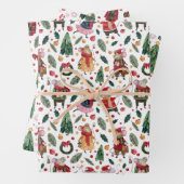 kerstmuis inpakpapier vel (In situ)