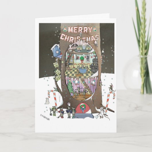 kerstmuis kaart (Voorkant)