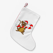 kerstmuis kleine kerstsok (Voorkant (Hangend))