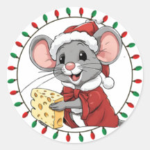Kerstmuis krijgt Sticker