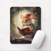 Kerstmuis lezend muismat (Met muis)