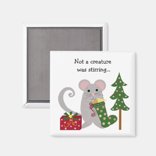 kerstmuis magneet (Voorkant / Achterkant)