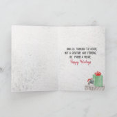 Kerstmuis met cadeautjes kaart (Binnen)