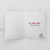 Kerstmuis met cadeautjes onder de boom feestdagen kaart (Binnen)