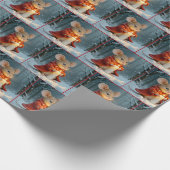 Kerstmuis met een kaars cadeaupapier (Hoek)