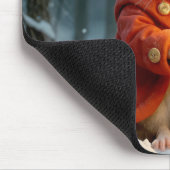 Kerstmuis met een kaars muismat (Hoek)