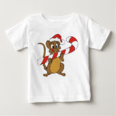 Kerstmuis met een snoepriet (Voorkant)