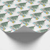 Kerstmuis met feestcadeaus cadeaupapier (Hoek)