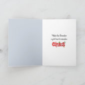 Kerstmuis met gloeiende kaars feestdagen kaart (Binnen)