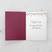 Kerstmuis met gloeiende lantaarn kaart (Binnen)