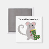 Kerstmuis met kaas magneet (Voorkant / Achterkant)