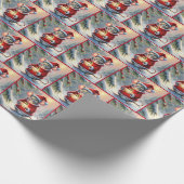 Kerstmuis met lantaarn cadeaupapier (Hoek)