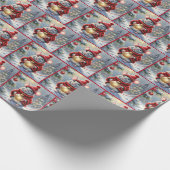 Kerstmuis met Ornament Cadeaupapier (Hoek)