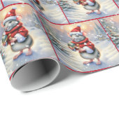 Kerstmuis met Ornament Cadeaupapier (Rol Hoek)