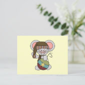 Kerstmuis met Ornament Feestdagenkaart (Staand voorkant)