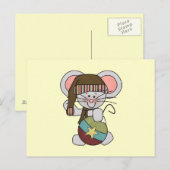 Kerstmuis met Ornament Feestdagenkaart (Voorkant / Achterkant)