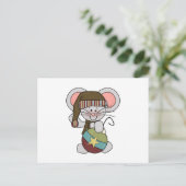 Kerstmuis met Ornament Feestdagenkaart (Staand voorkant)