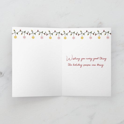 Kerstmuis met snoepriet feestdagen kaart (Binnen)