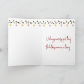 Kerstmuis met snoepriet hart feestdagen kaart (Binnen)