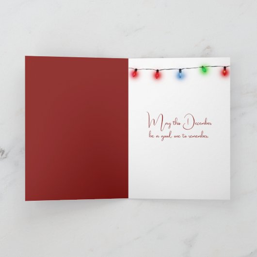 Kerstmuis met snoepriet hart kaart (Binnen)