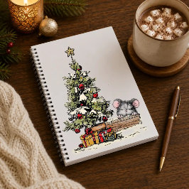Kerstmuis onder de boom Harde kaft Journal Notitieboek