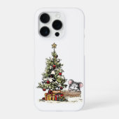 Kerstmuis onder de boom iPhone hoesje (Achterkant)