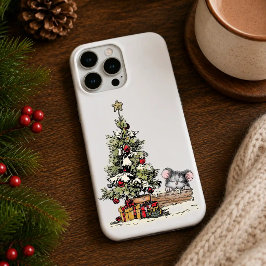 Kerstmuis onder de boom iPhone 16 pro hoesje