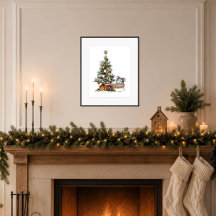 Kerstmuis onder de boom