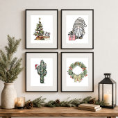 Kerstmuis onder de boom poster