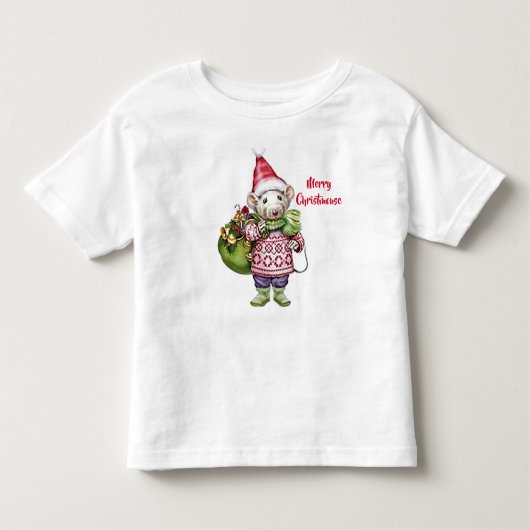 Kerstmuis Peuter T-Shirt (Voorkant)