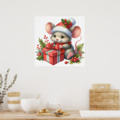 Kerstmuis Poster (Keuken)