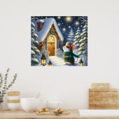 Kerstmuis Poster (Keuken)