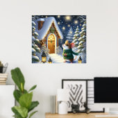 Kerstmuis Poster (Thuiskantoor)
