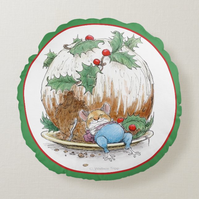 Kerstmuis rond kussen (Voorkant)
