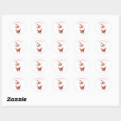 KERSTMUIS SPRINGENDE STICKERS (Vel)