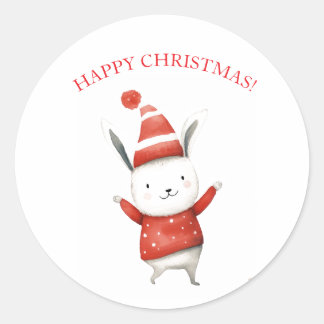 KERSTMUIS SPRINGENDE STICKERS
